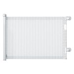 Retractable Baby Gates No Drill for Stairs Doorways with Auto-Lock, 33" *55" Mesh Baby/Dog/Pet/Cat Gate Safety Double Locking, Punch-Free Durable Child Safety Gate for Hallways Kitchen Indoor White