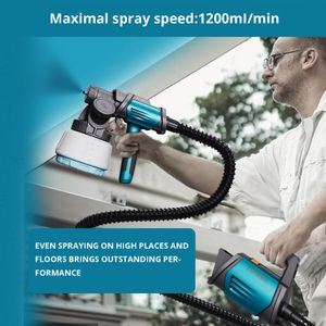 Tilswall 800W Electric Paint Sprayer – 1300ml HVLP Gun, 4 Nozzles, 3 Modes