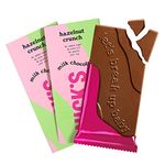 NICKS Keto chocolate blocks, Milk chocolate hazelnut crunch no added sugar, low carb, gluten free, without palm oil (3x75g)