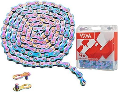 9 Speed Bike Chain Rainbow Chain for Bike 1/2" x11/128 116 Links Lightweight Bicycle Chain,Bike Chains MTN BTX MTB Mountain Bike Road Bicycle Chain