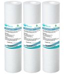 3X AquaHouse 10" Sediment Water Filter Cartridge for Reverse Osmosis, Water fed Pole & Partictle Filtration, fits Standard 10" Filter housings - 1 Micron