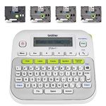 Brother P-Touch, PTD210, Easy-to-Use Label Maker Bundle (3 Label Tapes Included)