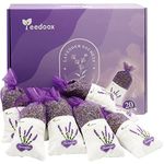 Yeedoox French Lavender Sachets Bags Home Fragrance 20-Pack for Drawer Closet Dresser and Car, Fresh Natural Dried Lavender Flowers Scent for Freshener Deodorizer Moth Away