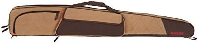 Allen Company Humbolt Shotgun Gun Case, 52 inches, 2 Pockets with Shell Loops, Rear Zippered Pocket, Lockable, 100% Cotton Canvas Exterior with Brown Endura Accents, Tan/Brown, One Size