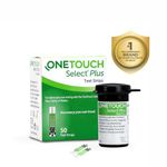 OneTouch Select Plus Test Strips | Pack of 50 Strips | Blood Sugar Test Machine Testing Strips | Global Iconic Brand | For use with OneTouch Select Plus Simple Glucometer