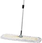 Tidy Tools Commercial Dust Mop & Floor Sweeper, 30 in. Dust Mop for Hardwood Floors, Cotton Reusable Dust Mop Head, Extendable Mop Handle, Industrial Dry Mop for Floor Cleaning & Janitorial Supplies