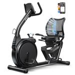 MERACH Recumbent Exercise Bike, High-end Magnetic Stationary Bike with Smart Bluetooth and Exclusive App Connectivity, LCD, Heart Rate Handle, Ideal for Home, S19