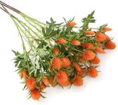 HUIANER 2 Stems Artificial Thistle Spray Eryngium Flowers Artificial Real Touch Eryngium Artificial Sea Holly Flowers for Wedding Bridal Bouquet Wreath Table Centerpiece Outdoor Decor (Orange)