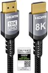 Sniokco 10K 8K HDMI 2.1 Cable 1.8M, Certified 48Gbps Ultra High Speed HDMI® Cable 4K 240Hz 165Hz 120Hz 8K 60Hz eARC HDCP2.3 HDR10+ Compatible with PC TV Monitor Projector Ro-ku Sky-Q PS5 X-box