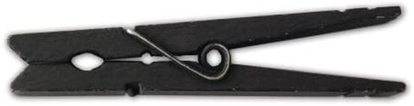 LWR CRAFTS Wooden Large Clothespins 3-5/16" 8.4cm 30 Pieces Per Pack (Black)