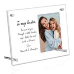 Personalized Picture Frames Friendship Gifts for Women Bestie Custom Acrylic Photo Frame with Name Long Distance Friendship Gifts for Best Friend Customized Photo Gifts for Birthday Christmas