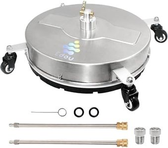 EDOU DIRECT Pressure Washer Surface Cleaner 18" with wheels | Stainless Steel | HEAVY DUTY | 4,000 PSI Max Working Pressure | Includes: 2 Pressure Washer Extension Wand Attachments
