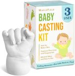 Maplefield 3D Baby Casting Kit - Safe and Easy to Use - DIY Mess-Free Hand and Feet Molding Kit - 3 Packs of Mixing and Setting Powder - Ideal Family Keepsake and Thoughtful Baby Gift