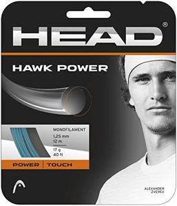 HEAD Hawk Power Tennis String, Petrol, 1.25mm/17g