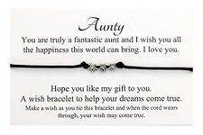 Lucor Aunty Auntie Aunt Gifts | Christmas Birthday Gifts | Star Wish Bracelet | Gifts for Aunty Aunt Auntie(Dark Green)