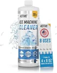 Ice Machine Cleaner Maker Descaler - 32 fl oz (8 Uses) Nickel Safe Ice Maker Cleaner Solution - Compatible with Whirlpool 4396808, Scotsman, Manitowoc, Hoshizaki, GE Opal Cleaning Kit - Made in USA