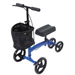 Knee Walker Orthopedic Scooter Wheeled Walker, Alternative to Crutches with Handlebars Medical Scooter Knee or Leg Healing Aid Maximum Load 300l