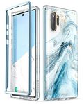 i-Blason Cosmo Series Case Designed for Galaxy Note 10 (2019 Release), Protective Bumper Marble Design Without Built-in Screen Protector (Blue)