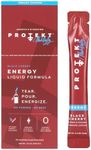 PROTEKT Zero Sugar Energy Drinks - Keto Energy Drink Natural Mix, Liquid Vitamin B Drink, Organic Caffeine Drinks, Energy Drink Zero Sugar - Black Cherry Energy Packets by Mark Healey, Pack of 10