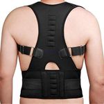 Progoco Magnetic Posture Corrector,Adjustable Posture Corrector Back Shoulder Lumbar Waist Support Belt for Men and Women for Improving PosturePain Relief Size M