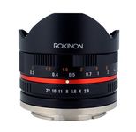 Rokinon RK8MBK28-M 8mm F2.8 UMC Fisheye II Lens for Canon EF-M Mount Compact System Cameras, Black