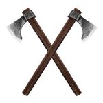 THRWCLUB Throwing Axe Set, 2 Pack 19-inch Professional Tomahawk Axe with 1065 High Carbon Steel and Beech Wooden Handle, Well Balanced, Ideal for Axe Throwing Competition and Recreation