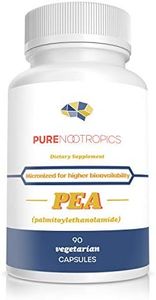 Pure Nootropics - Palmitoylethanolamide (Micronized Pea) 400 mg Capsules | 90 Veg Value Pack Supports Relief from Occasional Discomfort Immune System