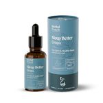 Herbal Pouch Sleep Better Drops for Natural Deep Sleep Support | Ayurvedic Sleep Aid with Ashwagandha, Brahmi, Valerian, Nutmeg, Rosemary & Licorice | Melatonin Free Non-Habit Forming Drops for Deep Restful Sleep & Stress Relief | 30 ml