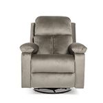 Wakefit Recliner Chair | 3 Years Warranty | Recliner Sofa, Recliner Sofa Set for Living Room, Recliner Sofa 1 Seater, Diwali Gifts, Rocking & Revolving - Stargazer (Velvet, Stone Silver)