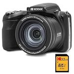 KODAK Pixpro Astro Zoom AZ425 Digital Camera Bridge, 42X Optical Zoom, 24mm Wide Angle, 20 Megapixels, LCD 3, Full HD 1080p Video, Li-ion Battery – Black