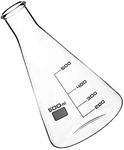 Mobestech Erlenmeyer Flask Erlenmeyer Beaker Laboratory Flask Round Bottom Boiling Flask Glass Beakers 500ml Flat Bottom Flask Glass Erlenmeyer Flask Flat-bottomed Flask Thicken Glass Bottle