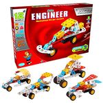 Nabhya Alloy Steel Engineer Racer Mechanical Kit 12 Models-90+ Pieces Educational Toys for Juniors - Multicolor (Age 5 to 12)