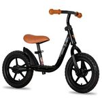 JOYSTAR 10 Inch Kids Balance Bike for 2 3 4 Boys Girls with Footrest 10" Glider Slider Bikes No Pedals Bikes for 18 Months 2 3 4 Years Children Birthday Gifts Black