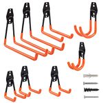 Gainwin Garage Hooks, Steel Heavy Duty Garage Storage Hooks, Utility Double Hooks, Shed Storage Wall Mount Hooks for Organizing Home, Chair, Ladder, Bike, Power Tools, Bulk Item (Pack of 8)