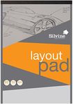 Silvine A4 Professional Layout Pad. 80 Sheets of Semi Transparent 50gsm Paper. Ref A4LP,White