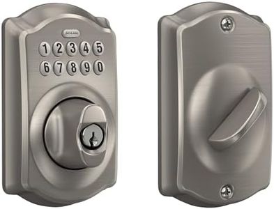 Schlage BE365VCAM619 Camelot Keypad Deadbolt, Satin Nickel