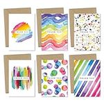 Giftinghouse 12/24/48 Thank You Cards Multipack with Envelopes - Watercolor Greeting cards for teachers, wedding, kids - Fully recyclable and Eco-friendly cards.