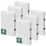 HEPA Filter R Replacement for Honeywell Air Purifier HPA 100/200/300 and 5000 Series Compatible with Honeywell R Filter (HRF-R3 HRF-R2 HRF-R1), 6 Pack