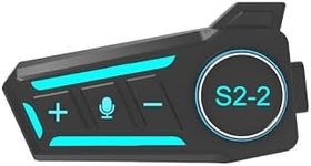 SCSETC S2-2 Motorcycle Helmet Intercom Headset, AI Voice Assistant, USB-C, IP67 Waterproof, Noise Cancellation, 1 Pack