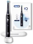 Oral-B iO 6 Electric Toothbrush with 1 App Connected Handle, 1 Ultimate Clean Replacement Refill Heads, 1 Travel Case, Black