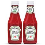 Heinz Tomato Ketchup 900g x 2 Bottles | Rich & Thick Tomato Sauce | No Artificial Preservatives | Easy Squeeze Bottle | Family Pack | Ideal for Snacks, Burgers, Fries & More