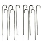 BnoSpace 8 inch Heavy-Duty Stainless Steel Garden Stakes for Camping, Gardening and Canopies, Rust-Free Pegs for Landscape Edging and Fencing - Pack of 10