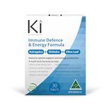 Ki Immune Defence & Energy Formula, 30 Count, Astragalus, Shiitake and Olive Leaf, Immunity, Energy, Vitality, Vegan