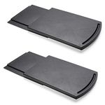 Hosko Appliance Caddy Sliding Coffee Maker Tray, 12" Coffee Pot Slider Machine Mat Under Countertop Rolling Tray for Blender Toaster with Smooth Rolling Wheels(2 Pack,Black)