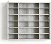 Woarvst Display Cabinet Wall Mounted Display Case 5 Tier with Glass Doors, 18x24 Large Shadow Box Frame for Collectibles, Remova