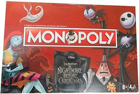 Winning Moves Monopoly Nightmare Before Christmas - giochi da tavolo, giochi da tavolo adulti, giochi da tavolo bambini, giochi da tavolo per 2, da 2 a 6 persone, età 8+