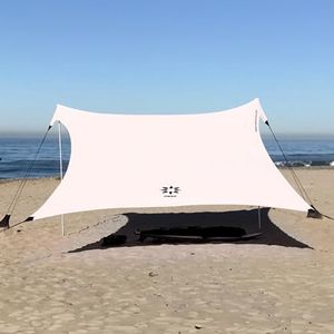 Neso Gigante - Portable Beach Tent - Ideal to Enjoy with Family and Friends - UPF 50+, Water-Resistant, and Lightweight - White, 11' x 11'