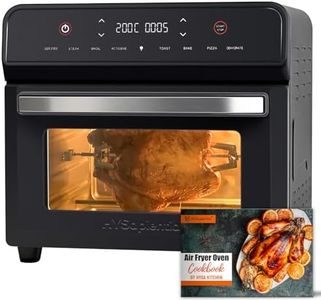 HYSapientia Air Fryer Oven 24L with Rotisserie,Mini Oven Countertop Convection Large Capacity 8 in 1 Digital Screen 1800W electric and grill, Oil Free Cooking,Stainless steel inner,360° Even Heating