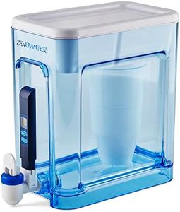 ZeroWater 22-Cup Ready-Read 5-Stage Water Filter Dispenser with Instant Read Out - 0 TDS IAPMO Certified to Reduce Lead, Chromium, and PFOA/PFOS