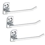 Plantex Stainless Steel Towel Hanger for Bathroom/Napkin Holder for Wash Basin/Towel Ring/Bathroom Accessories (Chrome - Pack of 3) Dream